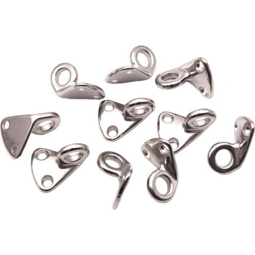 12Pcs 35mm 316 Stainless Steel Boat Deck Fender Hook Closed Mini Eye High Polished Yacht Boat Hardware bateau accessoires marine