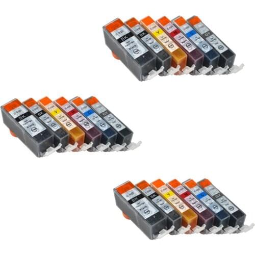 18pcs compatible PGI 525 CLI 526 ink cartridges for Canon PIXMA IP4850 IX6550 MG5150 MG5250 MX885 MX895 Printers PGI525 CLI526