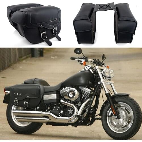 2pcs Universal Motorcycle Saddlebag Tool Luggage Storage Bags Saddle Bag For Honda/Yamaha/Suzuki/Kawasaki