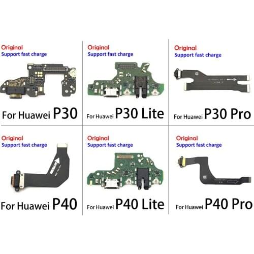20PCS 100% Original New For Huawei P9 P10 P20 P30 Lite Plus USB Charging Connector Port Flex Cable With Mic Microphone