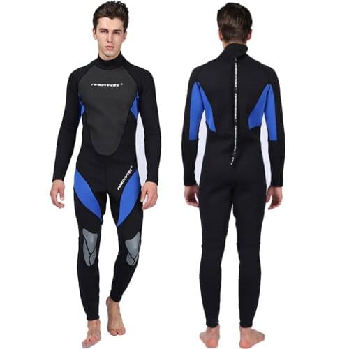 3MM Men Neoprene Wetsuit Scuba Diving Surf Kitesurf Windsurf Body Suit Spearfishing Clothes Hunting Underwater Fishing Swimming
