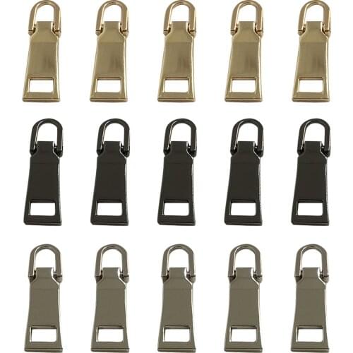 5pcs Zipper Pull Replacement Metal Pull Tab Fixer Repair Pullers for Luggage Suitcase Backpack Jacket