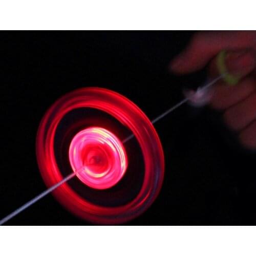 5pcs Hand Pull Luminous Flashing Rope Flywheel Toy Led Light Up Toys Novelty Flash Gyro For Childrens Birthday Funny Gift