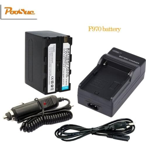 7200mAh NP F970 NP-F970 Battery + battery charger For Sony camera NP F960 NP-F960 CCD-TRV35 DCR-TR7 np-f750 bateria