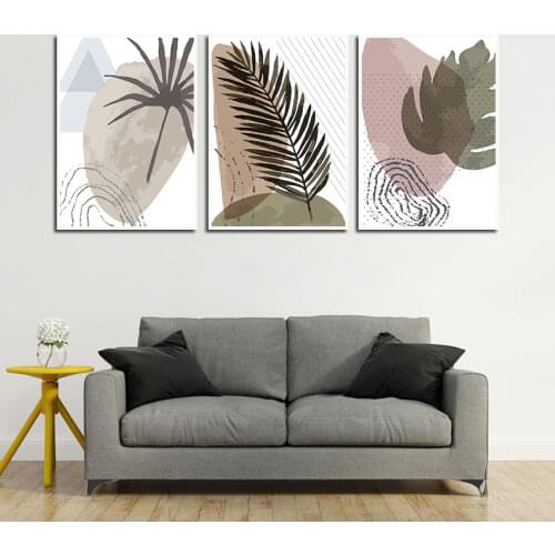 Scandinavian Style Abstract Poster Plant Leaf Canvas Painting for Living Room Wall Art Home Decor Pictures Frameless Cuadro