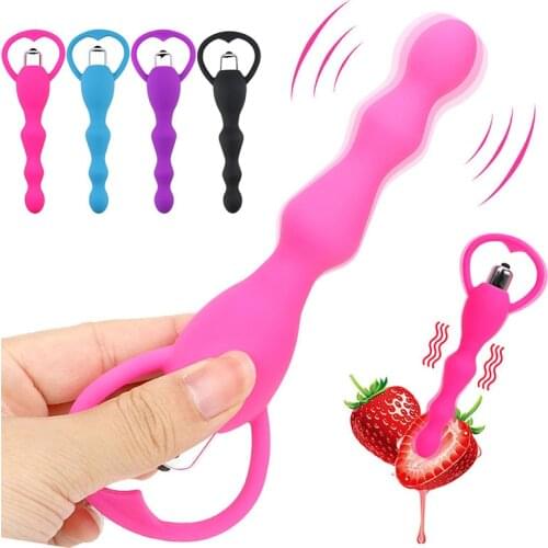 Anal Vibrator Erotic Sex Toys For Women Man Gay Anal Beads Butt Plug Vibrator Toys Prostate Massage Silicone Adult Game Shop