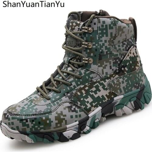 Men Design Tactical Boots Durable Big Size Military Combat Boots Man Outdoor Army Combat Boots Delta Hiking Trekking Shoes Male