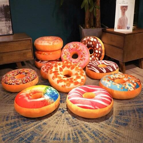 Sofa Cushions Soft Short Plush Round Cushion Living Room Chair Floor Seat Cushion Printed Throw Pillows Home Decorative Supplies