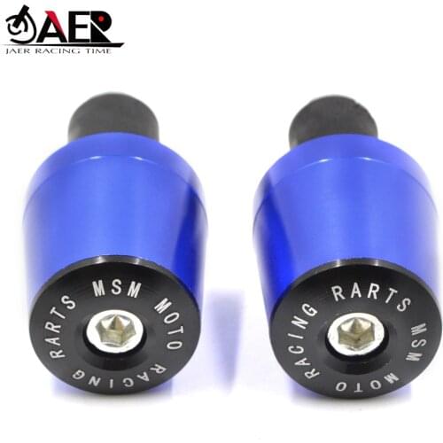 JAER Universal 7/8" CNC Motorcycle Handlebar Grip Ends Weights Anti Vibration Slider Plug Handle Bar Cap Cover