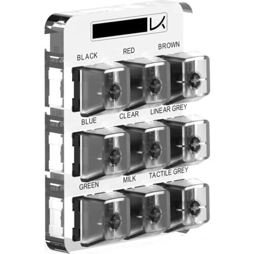 Transparent Lettering Keycaps Testing Tool Cherry 9 MX Switches Keyboard Tester Kit Clear Keycaps Sampler PCB