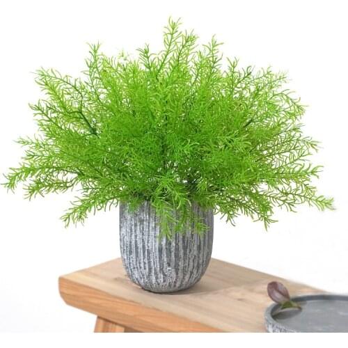 Hot selling green plastic wealth grass asparagus artificial plant artificial plant flower Babysulf wedding Christmas home decora