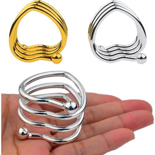 Metal Cock Rings On Penis Ring Erotic Penian Sleeve Stock Sex Toys For Adults 18 Men Gays Ball Stretcher Heart Wave Penisring