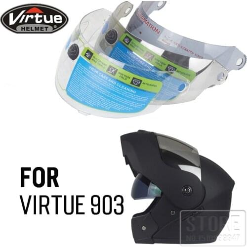 Motorbike BLACK TRANSPARE SILVER SUNSCREEN VISORS FOR MOTORCYCLE VIRTUE 903 HELMETS