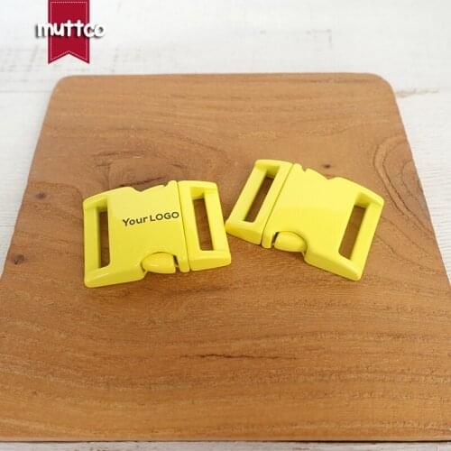 We provide laser engraving service customize LOGO metal buckle quick side release buckle pet collar supplies CCK-20Y