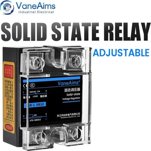 SSR Single-Phase Power Solid State Relay 220V Solid State Voltage Regulator Module With Protective Cover To Send Thermal Grease