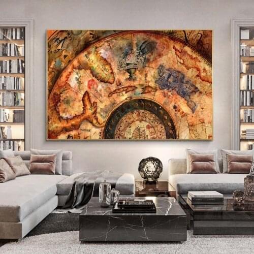 Pirate Of The Caribbean Mao Kun Map Movie Posters And Prints Skull Treasure Map Canvas Painting Picture On Wall Art Decoration