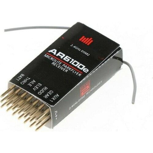 HOBBYMATE AR6100e DSM2 RC Receiver 2.4GHz 6 Channel for SPEKTRUM RADIO JR DX6i DX7 DX8 of Helicopters Airplanes Quadcopter