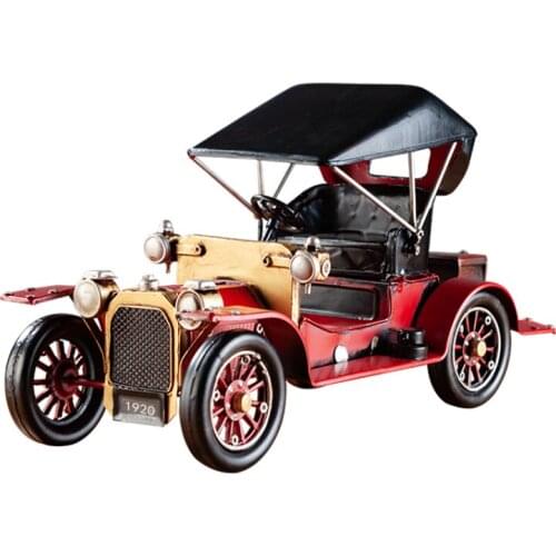 Retro nostalgic classic car Vintage car iron model creative decorations home living room wine cabinet decorations
