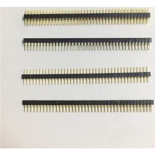 1.27mm Pitch 1.27 Single Double Row Male Female Round Pin Header 1*50P Breakaway PCB Board colour Connector Strip Pinheader 2x50