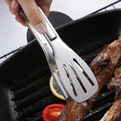 BBQ Grilling Tong Kitchen Cooking Salad Bread Fruit clip Cake clip Barbecue Clip Clamp Stainless Steel Tools Gadgets