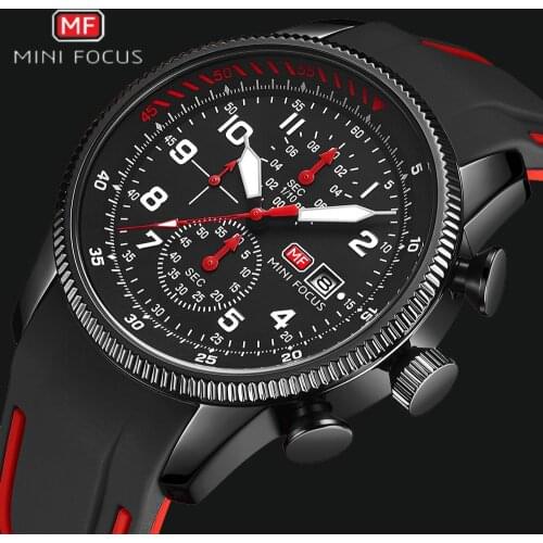 Sport Watches Mens 2020 Waterproof Watch With Small Second Hand Calendar Chronogragh Big Dail Fashion Silicone Relogio Masculino