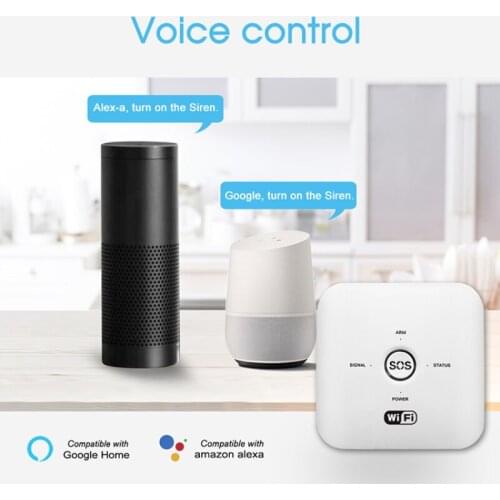 1 Pcs Tuya Smart WIFI GSM Home Security Alarm System Controlled 100-240V Alarm System for Home for Alexa Google Assistant