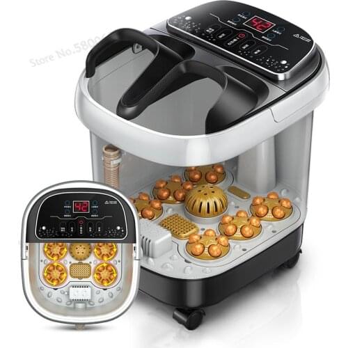 Foot bathtub automatic high footbath basin electric massage heating deep bubble foot bucket foot washer home thermostat