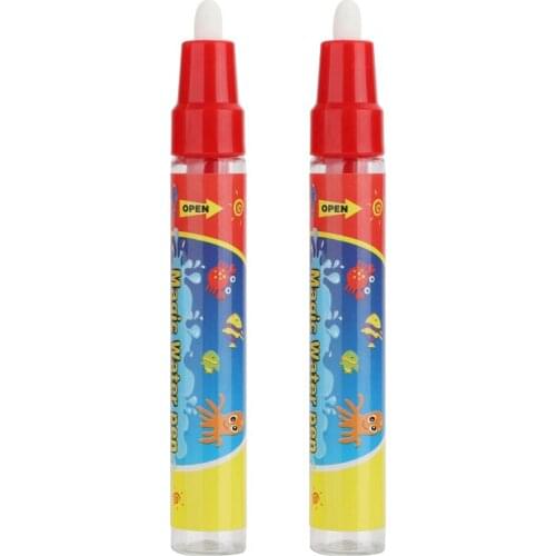 2Pcs Water Magic Pen Aqua Water Pen Drawing Pen Writing Aquadraw Doodle Pens Kids Art Painting Learning Tool Educational Toys