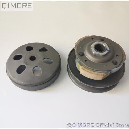 Rear Clutch Pulley Assembly with Clutch Bell for Scooter Moped ATV QUAD 152QMI 1P52QMI 157QMJ 1P57QMJ GY6 125 150 cc