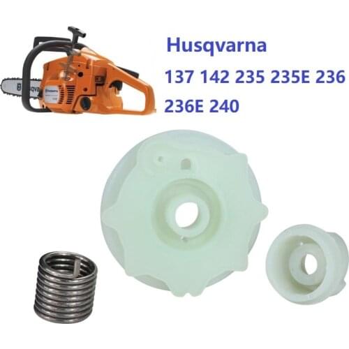 Durable Quality Recoil Starter Pulley Spring Hub Kit Fit Chain Saw Husqvarna 137 142 235 235E 236 236E 240 Chainsaw Spare Parts