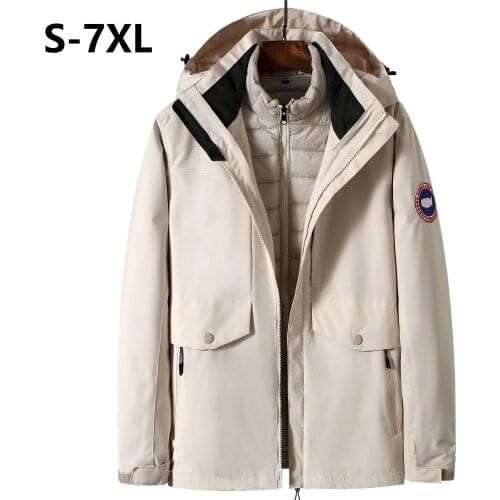 Plus Size 7XL Winter Windproof Parkas Men Solid Parkas Cotton padded Men Casual Jacket Thicken Coat OverCoat Warm Clothes outfit