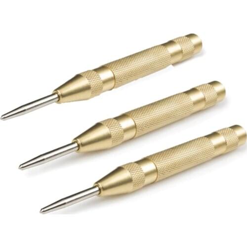 1 pcs Automatic Center Pin Punch Spring Loaded Marking Starting Holes Tool Wood Press Dent Marker Woodwork Tool Drill Bit