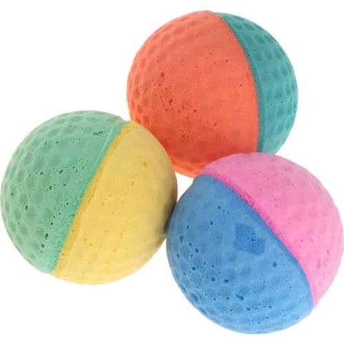 10 Pcs Pet Toy Latex Balls Colorful Chew For Dogs Cats Puppy Kitten Soft Elastic