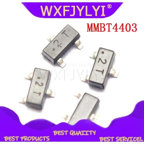 100PCS/Lot MMBT4403 MMBT4403LT1G 2T SOT23 MMBT4403LT1 2N4403 600mA 40V SOT-23 PNP SMD Transistor Original New