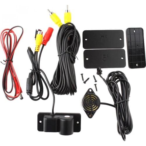 2 in 1 LCD car Auto Rear View Camera Car SUV Reversing Parking Radar Rear View Backup 120 degree Wide Angle Camera Kit