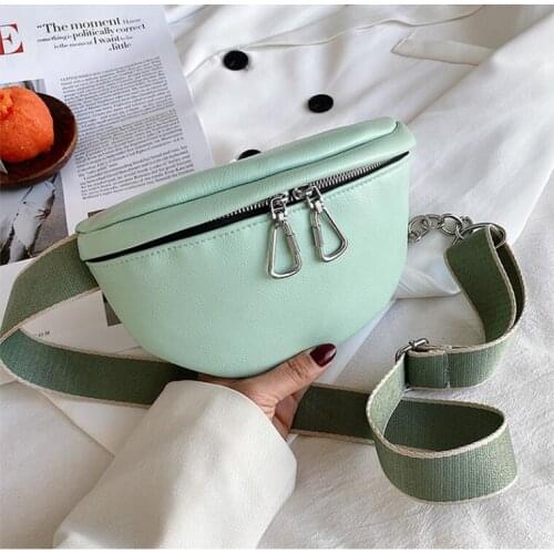 2021New Women Chest Bag Waist packs Pu Crossbody Bag Messager Bags Belt Bag
