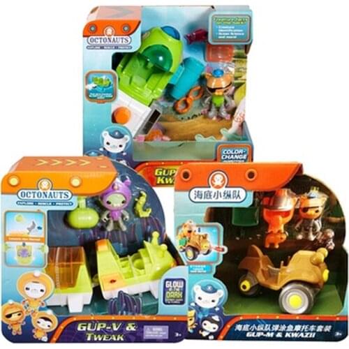 3 Sets Octonauts Toys Gup E Vehicles Boat Ship Submarines with Figures Captain Barnacles Kwazi Baby Children Xmas Gift