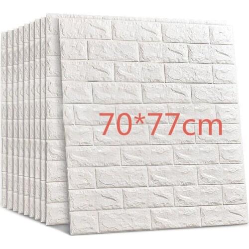 3D Brick Wall Stickers DIY Self Foam Waterproof Decor Wall Covering Wallpaper for TV Background Kids Living Room Wall Sticker