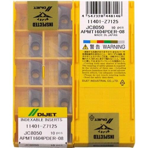 APMT1604PDER-08 JC8050 100% DIJET Original carbide insert with the best quality 10pcs/lot free shipping