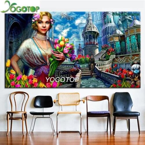 Large diy Diamond Painting princess castle Diamond Mosaic embroidery kingdom of fairy tales Handmade Rhinestones Full YY2714