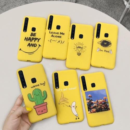 For Case Samsung Galaxy A9 2018 Cover Yellow Funny Painting Silicone Phone Case For Coque Samsung A920 A 9 Galaxy A9 2018 Case