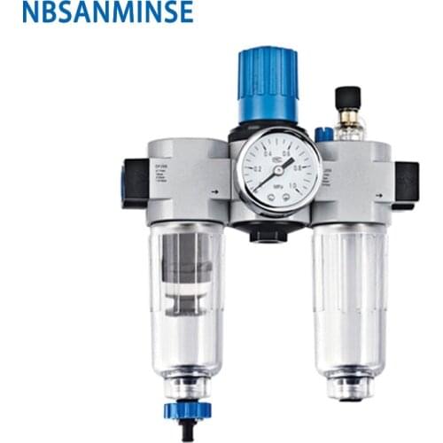 DC 200 1/8 1/4 3/8 1/2 3/4 1 OC DC Filter Regulator Lubricator Auto Drain M5 1/8 Port Mini Type for Automation parts NBSANMINSE