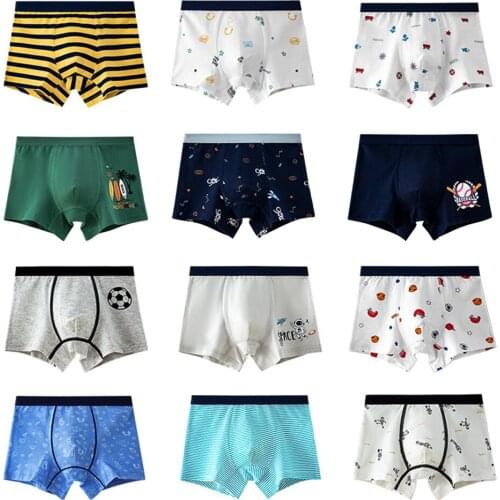 Childrens Underwear for Kids Cartoon Shorts Soft Cotton Underpants Boys Panties 2/4Pairs/lot