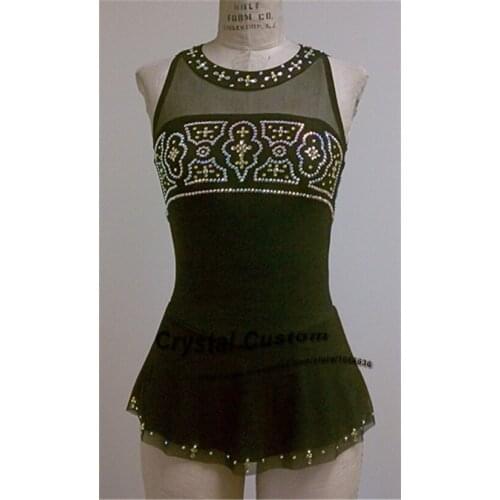 Ice Figure Skating Dress For Kids Fashion New Brand Figure Skating Dresses Crystal Custom DR3590