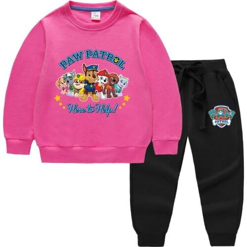 Girls Cartoon PAW PATROL Suits Clothes Children Fashion Hooded+Pants 2Pcs Sets Kids Girl Sweatshirts Tracksuits Clothing