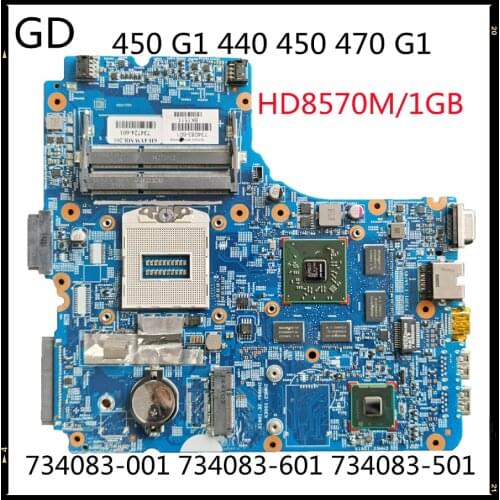 GD For HP ProBook 450 G1 440 450 470 G1 Laptop Motherboard 48.4YW03.011 734083-001 734083-601 734083-501 HD8570M/1GB Full Tested