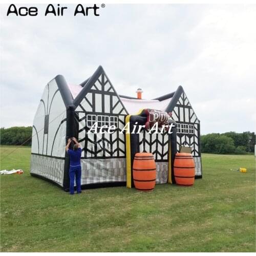 Custom oxford fabric giant inflatable pub bar tent inflatable irish pub with free air blower for outdoor party events