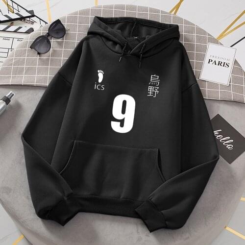 Kageyama Tobio Haikyuu Anime Print Hoodie Womens Street Soft Casual Hoody Autumn Loose Sweatshirt Hip Hop fur-liner Unisex Top