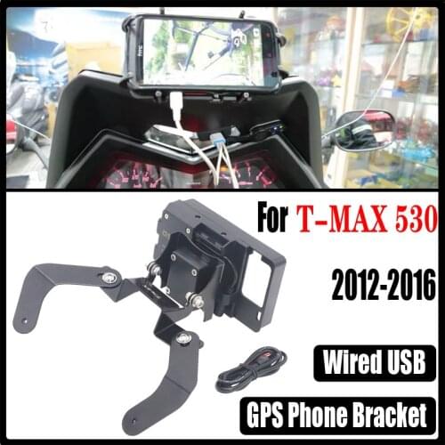 Motorcycle Navigation Bracket with Mount Smartphone GPS Holder Bracket For YAMAHA TMAX 530 T-MAX 530 TMAX530 2012-2016 2015 2014