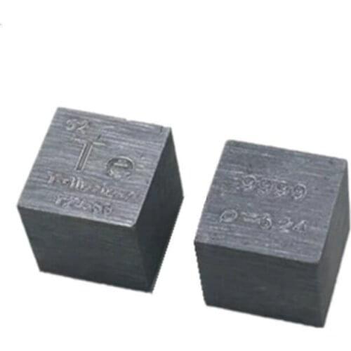 Tellurium Te Metal 10mm Density Cube 99.99% Pure For Element Collection Te Science Chemistry